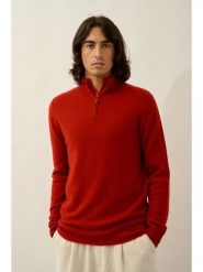 AUTHENTIC CASHMERE Kaszmirowy sweter "Ambin" w kolorze czerwonym rozmiar: XXL. Czerwone swetry nierozpinane AUTHENTIC CASHMERE, xxl, bez wzorów, z kaszmiru, bez kołnierzyka, bez ramiączek. Za 413.99 zł.