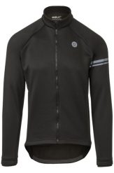 Męska kurtka rowerowa zimowa Essential softshell czarna. Czarne kurtki AGU, na zimę, m, bez wzorów, z materiału, z kapturem. Za 428.25 zł.