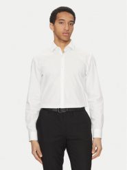 HUGO Koszula Koey 50539808 Biały Slim Fit. Białe koszule Hugo, m, bez wzorów, z bawełny, bez kołnierzyka, bez ramiączek. Za 269.99 zł.
