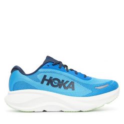 Buty do biegania Hoka. Niebieskie buty do biegania HOKA, bez wzorów, bez zapięcia, do biegania. Za 649.99 zł.