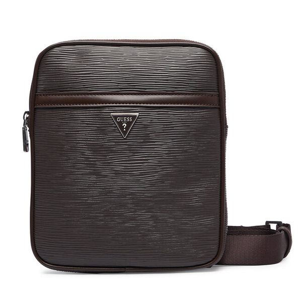 Saszetka Guess. Brązowe saszetki i nerki Guess, z aplikacjami, małe, bez dodatków. Za 324.99 zł.