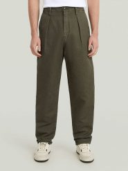 G-Star Spodnie w kolorze khaki rozmiar: W36/L32. Brązowe spodnie materiałowe G-Star, l, bez wzorów, z bawełny, retro, z podwyższonym stanem. Za 254.74 zł.
