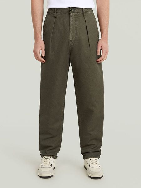 G-Star Spodnie w kolorze khaki rozmiar: W36/L/32. Brązowe spodnie materiałowe G-Star, l, bez wzorów, z bawełny, retro, z podwyższonym stanem. Za 246.11 zł.