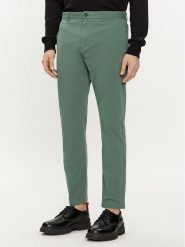Hugo Chinosy David222D 50468314 Zielony Slim Fit. Zielone eleganckie spodnie Hugo, m, z bawełny. Za 279.99 zł.