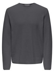 ONLY & SONS Sweter w kolorze szarym rozmiar: S. Szare swetry nierozpinane Only & Sons, s, bez wzorów, z bawełny, bez kołnierzyka, bez ramiączek. Za 61.60 zł.