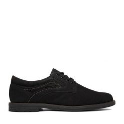 Półbuty Lasocki. Czarne eleganckie półbuty Lasocki, bez wzorów, bez obcasa, bez zapięcia. Za 229.99 zł.