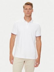 Tommy Hilfiger Polo Flag MW0MW35605 Biały Regular Fit. Białe koszulki polo Tommy Hilfiger, m, bez wzorów, z bawełny, bez kołnierzyka, bez ramiączek. Za 299.99 zł.