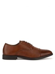 Lanetti Półbuty MYL8515-2 Brązowy. Brązowe eleganckie półbuty Lanetti, bez wzorów, z syntetyku, bez obcasa, bez zapięcia. Za 103.99 zł.