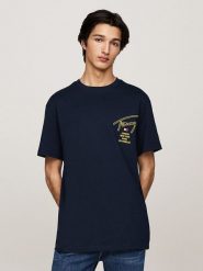 TOMMY JEANS Koszulka w kolorze granatowym rozmiar: M. Niebieskie bezrękawniki Tommy Jeans, m, bez wzorów, z bawełny, bez kołnierzyka, bez ramiączek. Za 141.52 zł.