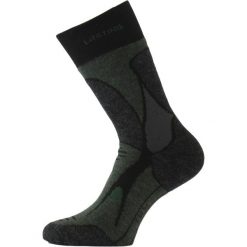 Skarpety merino unisex. Brązowe skarpety LASTING, bez wzorów, z elastanu. Za 72.00 zł.
