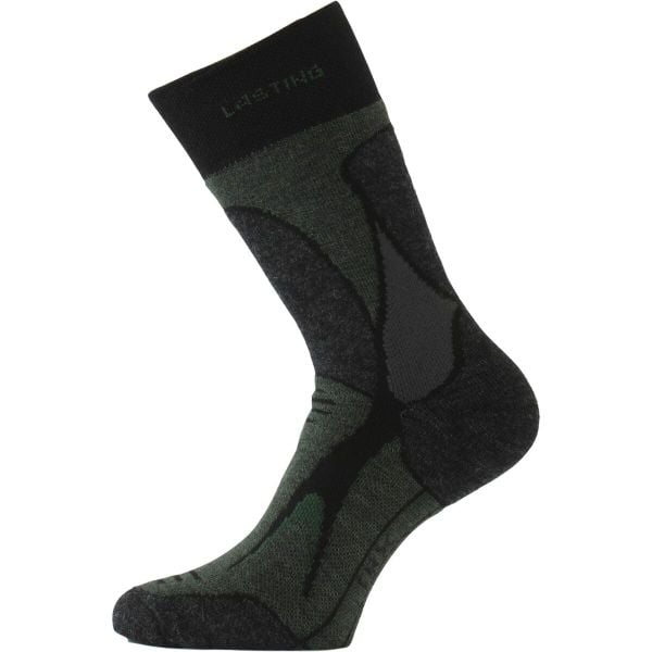 Skarpety merino unisex. Brązowe skarpety LASTING, bez wzorów, z elastanu. Za 72.00 zł.