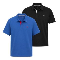 Męska Koszulka Polo Tom Tailor Doublepack Polo Advanced Blue 1044879 11132. Niebieskie koszulki polo Tom Tailor, l, bez wzorów, bez kołnierzyka, bez ramiączek. W wyprzedaży za 84.99 zł.