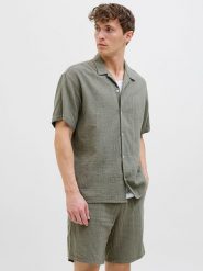 Jack & Jones Koszula "Easter" w kolorze oliwkowym rozmiar: L. Zielone koszule Jack & Jones, l, bez wzorów, z bawełny, bez kołnierzyka, bez ramiączek. Za 96.83 zł.
