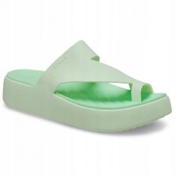 Klapki Dla Dorosłych Crocs Getaway Platform Toe Loop. Brązowe klapki Crocs, z materiału. Za 199.99 zł.