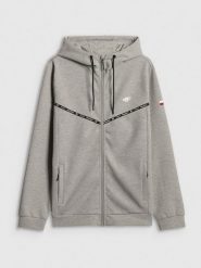 4F Bluza kibica z kapturem męska - szara L. Szare bluzy z kapturem 4F, l, bez wzorów, z kapturem. Za 249.99 zł.