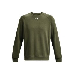 Bluza sportowa męska Under Armour Rival Fleece. Zielone bluzy bez kaptura Under Armour, m, bez wzorów, bez kaptura. Za 337.00 zł.