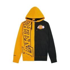 Bluza z kapturem Lakers. Czarne bluzy Mitchell & Ness, bez wzorów, z kapturem. Za 494.00 zł.