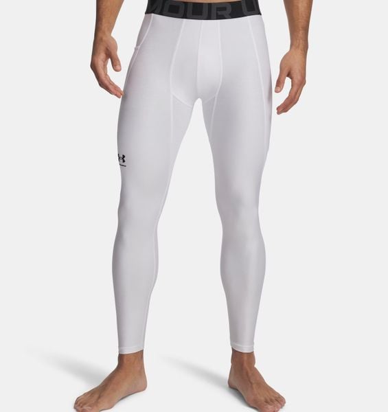 Under Armour UA HG ARMOUR LEGGINGS Legginsy męskie. Białe legginsy długie sportowe Under Armour, l, bez wzorów, z elastanu, na fitness i siłownię. W wyprzedaży za 125.99 zł.