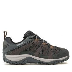Trekkingi Merrell. Szare buty trekkingowe Merrell, bez wzorów, bez zapięcia. Za 319.99 zł.