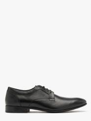 Czarne półbuty męskie SCOTT. Czarne eleganckie półbuty Ryłko, bez wzorów, ze skóry, bez obcasa, bez zapięcia. Za 479.99 zł.