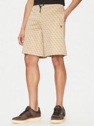 Guess Szorty sportowe Z4YD03 FL04Q Beżowy Regular Fit. Brązowe krótkie spodenki sportowe Guess, m, z aplikacjami, z syntetyku. Za 299.99 zł.