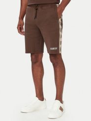 Guess Szorty sportowe Z4RD04 KB3P2 Brązowy ciemny Regular Fit. Brązowe krótkie spodenki sportowe Guess, m, z aplikacjami, z syntetyku. Za 294.99 zł.