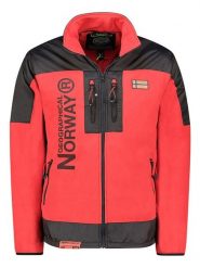 Geographical Norway Kurtka polarowa "Tulene" w kolorze czerwonym rozmiar: S. Czerwone kurtki Geographical Norway, s, bez wzorów, z polaru, bez kaptura. Za 109.52 zł.