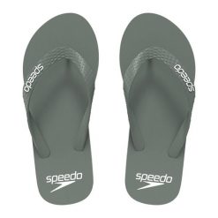 Klapki basenowe antypoślizgowe męskie Speedo Slide. Zielone klapki Speedo, z materiału. Za 69.99 zł.