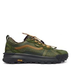 Trekkingi Vans. Zielone buty trekkingowe Vans, bez wzorów, z gore-texu, bez zapięcia. Za 839.99 zł.