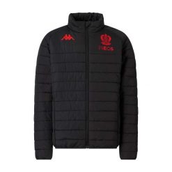 Kurtka puchowa OGC Nice Mikeli 2025/26. Czarne kurtki Kappa, na zimę, l, z aplikacjami, z materiału, bez kaptura. Za 382.80 zł.