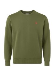 U.S. Polo Assn. Sweter w kolorze oliwkowym rozmiar: L. Brązowe swetry nierozpinane U.S. Polo Assn., l, bez wzorów, z bawełny, bez kołnierzyka, bez ramiączek. Za 174.84 zł.