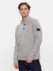 Calvin Klein Sweter K10K111960 Szary Regular Fit. Szare swetry rozpinane CALVIN KLEIN, l, bez wzorów, z syntetyku, bez kołnierzyka, bez ramiączek. Za 379.99 zł.