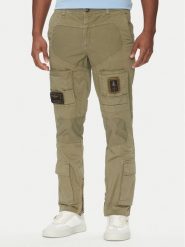 Aeronautica Militare Spodnie materiałowe 251PA1387CT1493 Khaki Regular Fit. Brązowe spodnie materiałowe Aeronautica Militare, m, bez wzorów, z bawełny. Za 999.99 zł.