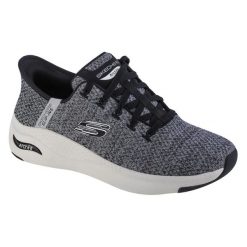 Buty sportowe Sneakersy męskie, Skechers Arch Fit-New Verse. Szare buty sportowe casual Skechers, bez wzorów, bez zapięcia. Za 379.99 zł.
