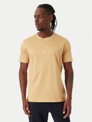 Beverly Hills Polo Club T-Shirt P-FW26M-TS1536 Beżowy Regular Fit. Brązowe koszulki polo Beverly Hills Polo Club, m, bez wzorów, z bawełny, bez kołnierzyka, bez ramiączek. Za 149.99 zł.