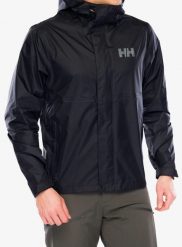 Kurtka przeciwdeszczowa męska Helly Hansen Loke Jacket 2.0. Czarne kurtki Helly Hansen, l, bez wzorów, z poliamidu, bez kaptura. Za 559.00 zł.