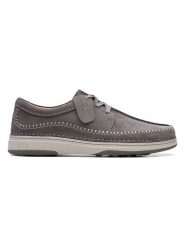 Clarks Skórzane mokasyny "Nature 5" w kolorze szarym rozmiar: 44,5. Szare botki sznurowane Clarks, bez wzorów, bez obcasa, bez zapięcia. Za 252.12 zł.