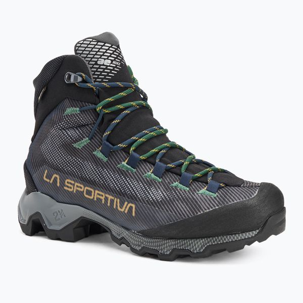 Buty trekkingowe męskie La Sportiva Aequilibrium Hike GTX. Czarne buty trekkingowe La Sportiva, bez wzorów, bez zapięcia. Za 999.99 zł.