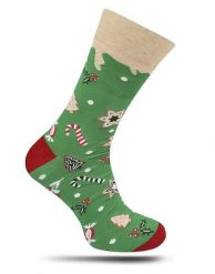 Skarpetki Świąteczne, Zielone, Merry Christmas, Choinki, Gwiazdki, Rózgi -MORE- Męskie. Zielone skarpety More, bez wzorów, z bawełny. Za 24.90 zł.
