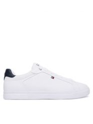 Tommy Hilfiger Sneakersy Icon Court FM0FM05946 Biały. Białe buty sportowe casual Tommy Hilfiger, bez wzorów, ze skóry, bez zapięcia. Za 409.99 zł.