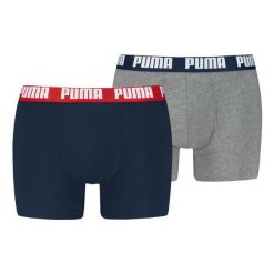 1579 Bokserki męskie 2-pack - niebieskie i szare. Czerwone bokserki Puma, m, bez wzorów. Za 94.99 zł.