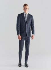 PAKO LORENTE – Granatowe spodnie garniturowe P21WP-6G-035-G. Niebieskie eleganckie spodnie Pako Lorente, bez wzorów, z wełny. Za 199.99 zł.