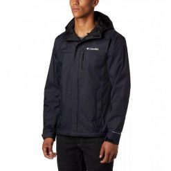 Kurtka uniwersalna męska Columbia Pouring Adventure. Czarne kurtki Columbia, m, bez wzorów, z kapturem. Za 455.99 zł.