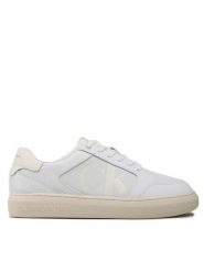 Calvin Klein Jeans Sneakersy Casual Cupsole Lth-Pu Mono YM0YM00573 Biały. Białe buty sportowe casual Calvin Klein Jeans, bez wzorów, z jeansu, bez zapięcia. Za 379.99 zł.