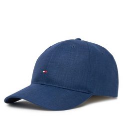 Czapka z daszkiem Tommy Hilfiger. Niebieskie czapki z daszkiem Tommy Hilfiger, bez wzorów. Za 219.99 zł.