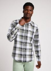 LEE MĘSKA KOSZULA LEESURE SHIRT OLIVE GROVE 112350073 L66N045022. Zielone koszule Lee, l, bez wzorów, bez kołnierzyka, bez ramiączek. Za 179.99 zł.