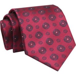 Krawat - ALTIES - Czerwony w Oryginalne Grochy. Czerwone krawaty i muchy Alties, bez wzorów, z tkaniny. Za 49.00 zł.