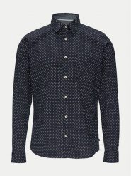 S.Oliver Koszula 2149815 Granatowy Slim Fit. Niebieskie koszule S.Oliver, m, bez wzorów, z bawełny, bez kołnierzyka, bez ramiączek. Za 139.99 zł.