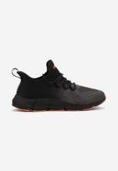Czarno-Pomarańczowe Wsuwane Buty Sportowe Sneakersy z Siateczki na Tłoczonej Podeszwie Salafina. Czarne buty sportowe casual Born2be, bez wzorów, bez zapięcia. W wyprzedaży za 103.99 zł.