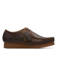 Clarks Skórzane mokasyny "Wallabee" w kolorze brązowym rozmiar: 42. Brązowe botki sznurowane Clarks, bez wzorów, z nubiku, bez obcasa, bez zapięcia. Za 345.02 zł.